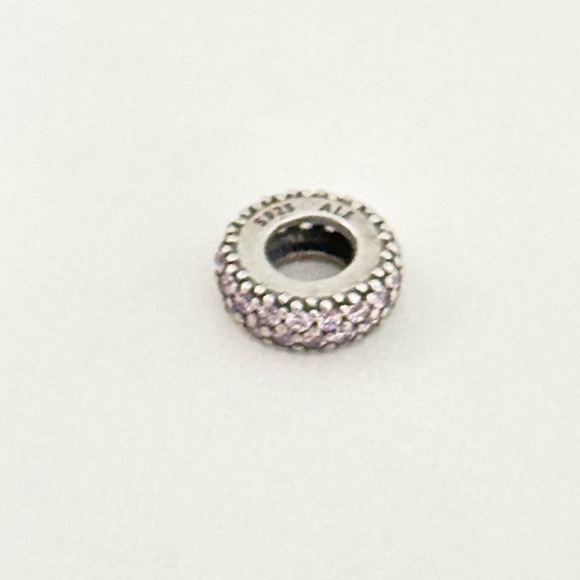 Pandora Pink CZ Pave Sparkle Sparkly Inspiration Within Spacer Bead Charm - Picture 2 of 7